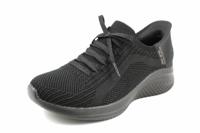 Skechers Ultra Flex 3.0 Brilliant Path Sneaker voor dames, Zwarte gebreide rand, 41 EU