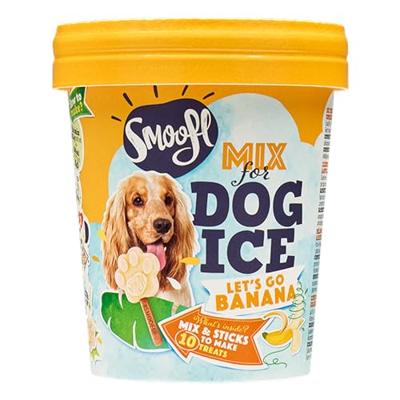 Smoofl Premium Hondensnacks: Ijs voor honden als een snack om af te koelen in de zomer en als een gezonde hond traktatie met verfrissend effect, honden ijs met banaan
