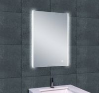 Badkamerspiegel Duo | 50x70 cm | Rechthoekig | Directe en indirecte LED verlichting | Touch button | Met verwarming