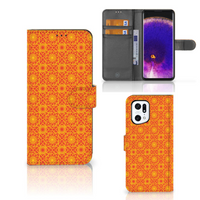 OPPO Find X5 Pro Telefoon Hoesje Batik Oranje - thumbnail