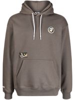 AAPE BY *A BATHING APE® hoodie en coton mélangé à patch logo - Gris