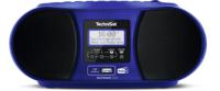 TechniSat DIGITRADIO 1990 Radio/CD-speler DAB+, VHF (FM) AUX, Bluetooth, CD, USB Acculaadfunctie, Wekfunctie Blauw - thumbnail