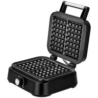 MPM MGO-40 Professioneel wafelijzer voor 2 dikke Belgische wafels, antiaanbakplaten, temperatuurregeling, zwart, 1500 W