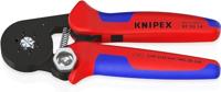 Knipex Zelfinstellende krimptang voor adereindhulzen met zij-invoering gebruineerd, met meer-componentengrepen 180 mm 97 53 14