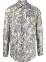 ETRO leaf-print cotton shirt - Blanc