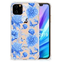 Case voor Apple iPhone 11 Pro Max Flowers Blue - thumbnail