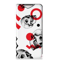 Mobiel BookCase Xiaomi Redmi Note 10/10T 5G | Poco M3 Pro Skull Red - thumbnail