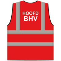 RWS veiligheidsvest hoofd BHV rood - RWS veiligheidsvest hoofd BHV rood