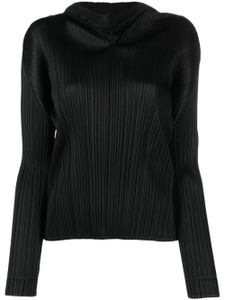 Pleats Please Issey Miyake hoodie Monthly Colors September - Noir