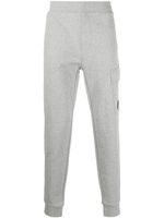 C.P. Company logo-patch cotton track pants - Gris