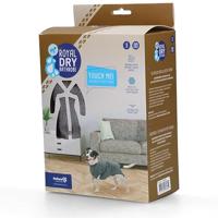 Royal Dry Badjas hond S - Ruglengte 37-45 cm - Microvezel Hondenbadjas voor kleine honden - Sneldrogend met klittenbandsluiting - Grijs