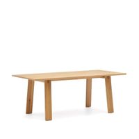 Kave Home Uitschuifbare Eettafel Arlen Eiken, 200 - 250 x 95cm - Naturel - thumbnail