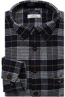 Jupiter Casual Short Style Flanellen Overhemd grijs/navy, Ruit - thumbnail