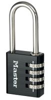 Masterlock Hangslot, 40mm, alu, 4 cijfers, zwart - 7640EURDBLKLH 7640EURDBLKLH