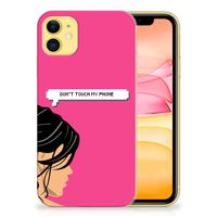 Apple iPhone 11 Silicone-hoesje Woman Don't Touch My Phone - thumbnail