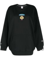 AAPE BY *A BATHING APE® sweat en coton à patch logo - Noir