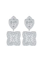 De Beers Jewellers boucles d'oreilles Enchanted Lotus en or blanc 18ct