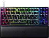 Razer Huntsman V2 Tenkeyless (Red Switch) - Optisch gaming toetsenbord zonder numeriek toetsenblok (Lineaire optische schakelaars, Doubleshot PBT toetskappen, palmsteun) QWERTY US-layout | Zwart