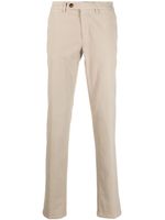 Canali pantalon chino en coton à taille mi-haute - Tons neutres