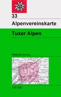 Wandelkaart 33 Alpenvereinskarte Tuxer Alpen | Alpenverein - thumbnail