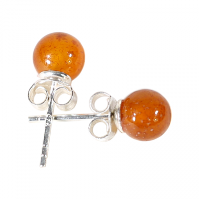 Carneool oorstekers 925 zilver - 0.6 cm (3 stuks) - S