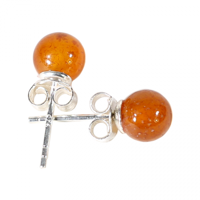 Carneool oorstekers 925 zilver - 0.6 cm (3 stuks) - S