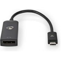 USB-Adapter | USB 3.2 Gen 1 | USB-C© Male | DisplayPort Female | 0.20 m | Rond | Vernikkeld | PVC - thumbnail