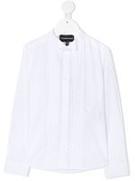 Emporio Armani Kids chemise à plastron plissé - Blanc