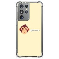 Samsung Galaxy S21 Ultra Stevig Bumper Hoesje Monkey