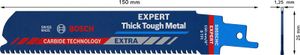 Bosch Accessoires Expert 'Thick Tough Metal' S 955 CHC reciprozaagblad 3-delig - 1 stuk(s) - 2608900366