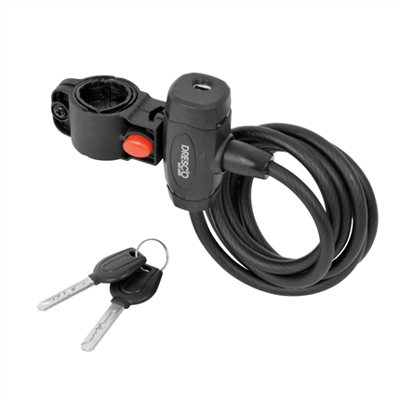 Dresco 5250206 fietsslot Zwart 1500 mm Kabelslot