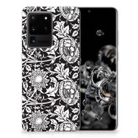 Samsung Galaxy S20 Ultra TPU Case Black Flowers - thumbnail