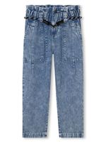 Dkny Kids jean droit à taille ceinturée - Bleu