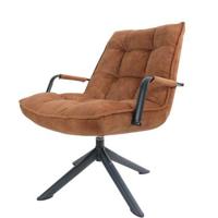 Home67 - Fauteuil Dorus Arm Adore Velvet - Brown 04