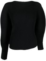 Issey Miyake sweat à design asymétrique - Noir