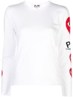 Comme Des Garçons Play sweat à logo imprimé - Blanc