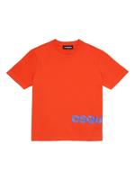 Dsquared2 Kids Katoenen T-shirt met logoprint - Oranje