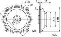 Visaton PX 13 - 4 Ohm 5 inch 13 cm 2-weg-coaxiaalluidspreker 30 W 4 Ω Watervast polypropyleen membraan - thumbnail