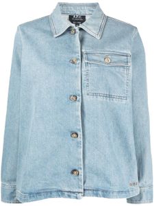 A.P.C. veste Janice en jean - Bleu