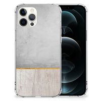 iPhone 12 Pro Max Stevig Telefoonhoesje Wood Concrete - thumbnail