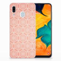 Samsung Galaxy A30 TPU bumper Pattern Orange - thumbnail