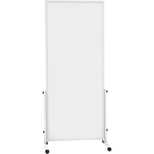 Maul Mobiel whiteboard MAULsolid easy2move (b x h) 750 mm x 1800 mm Wit Kunststof coating Aan beide zijden te gebruiken, Incl. wielen