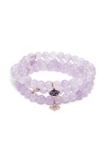 Sydney Evan bracelet en or 14ct serti d'améthyste et cristaux - Violet