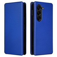 Samsung Galaxy Z Fold5 Flip Hoesje - Koolstofvezel - Blauw - thumbnail