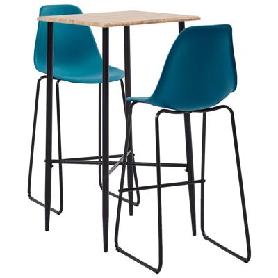 vidaXL 3-delige Barset kunststof turquoise vidaXL 3-delige Barset kunststof turquoise