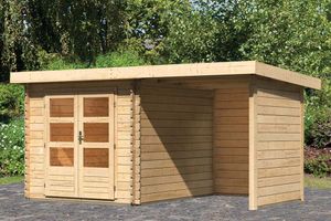 Woodfeeling | Tuinhuis Bastrup 4 met Overkapping 2,0, Zij- en Achterwand