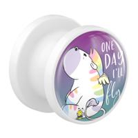 Tunnel met Chubby Unicorn Design Acryl Tunnels & Plugs