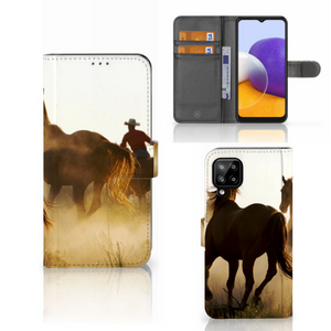 Samsung Galaxy A22 4G | M22 Telefoonhoesje met Pasjes Design Cowboy