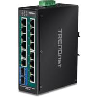 Trendnet TI-PG162 netwerk-switch Unmanaged Gigabit Ethernet (10/100/1000) Power over Ethernet (PoE) Zwart - thumbnail