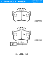 Remblokkenset, schijfrem ATE, u.a. für Rover, Honda, Acura - thumbnail